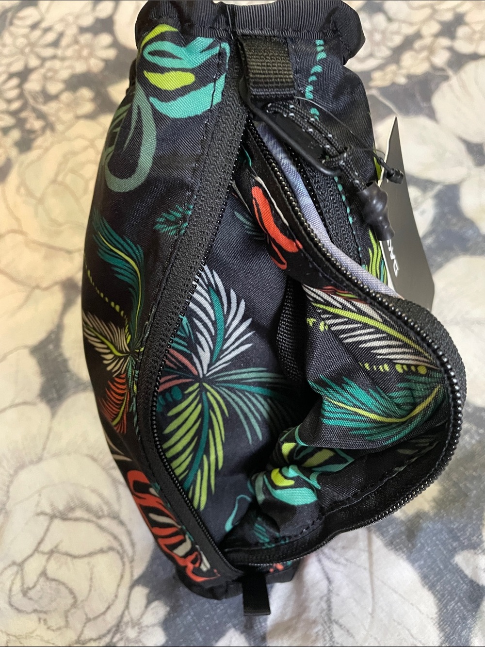 Dakine 40L Packable Duffel Bag Black, Teal, Green & Coral Tropical Print NWT - Picture 12 of 12